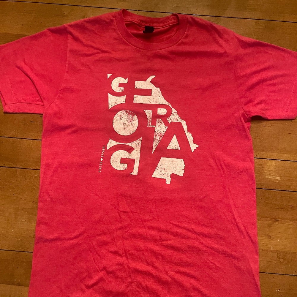 Women's Red Stated Apparel Georgia T-shirt (Size S)